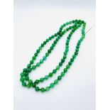 A necklace of jade beads