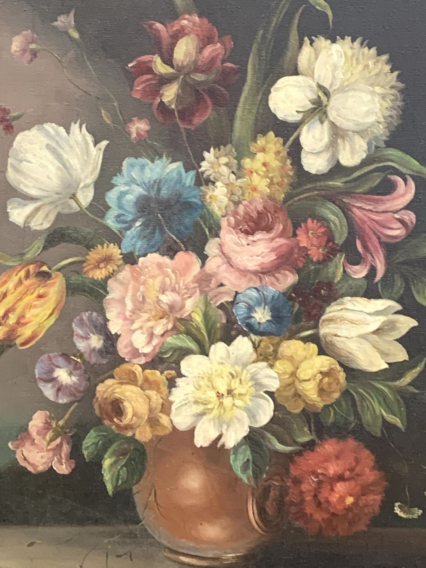 Heavy gilt framed oil on canvas still life flowers after Jan Van Os - Image 3 of 4