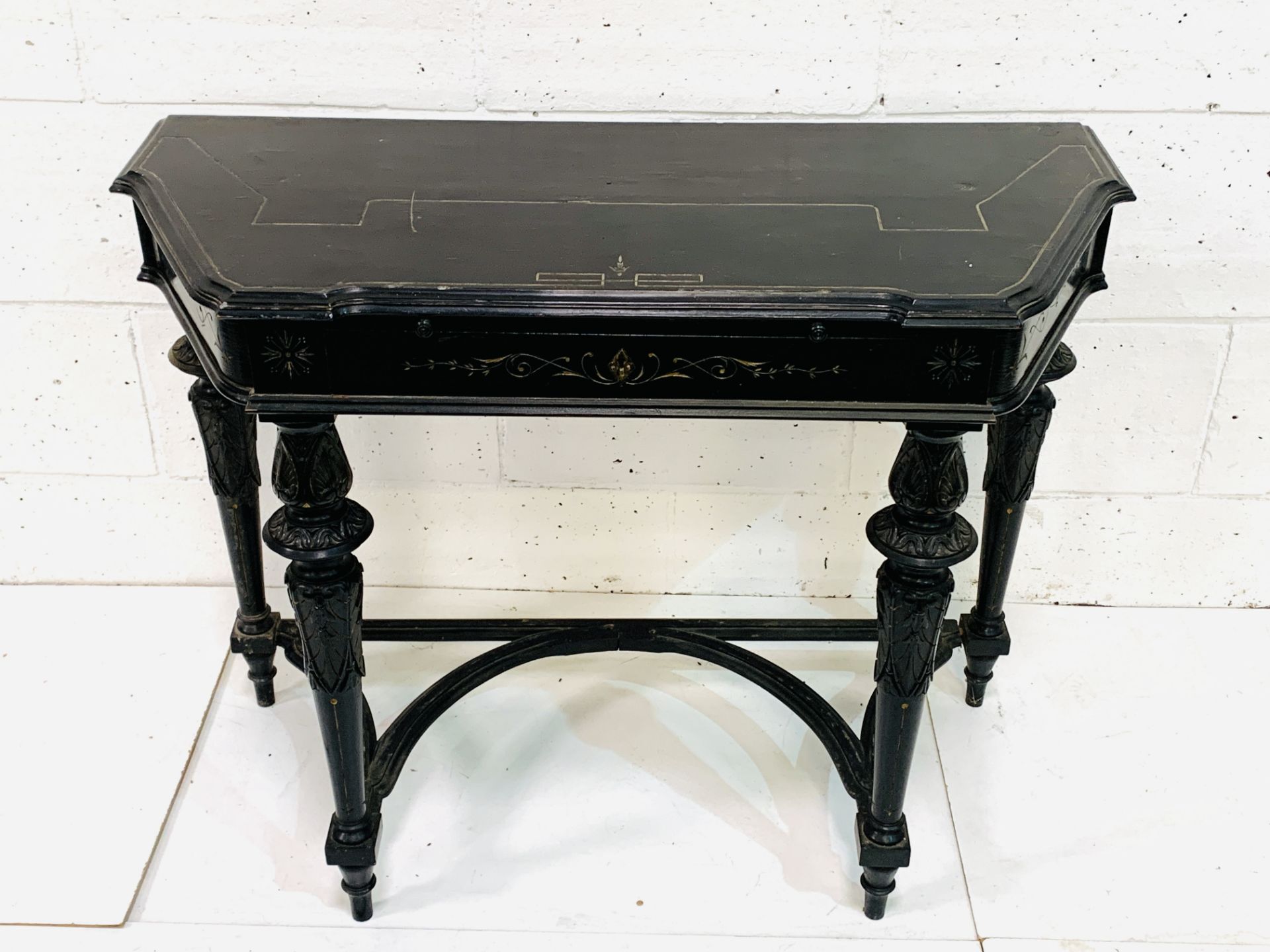 Ebonised writing table