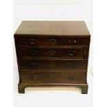 18th Century mahogany chest of four drawers