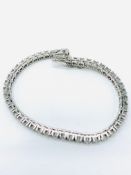 18 carat white gold and diamond bracelet