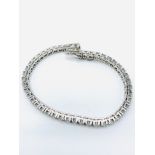 18 carat white gold and diamond bracelet