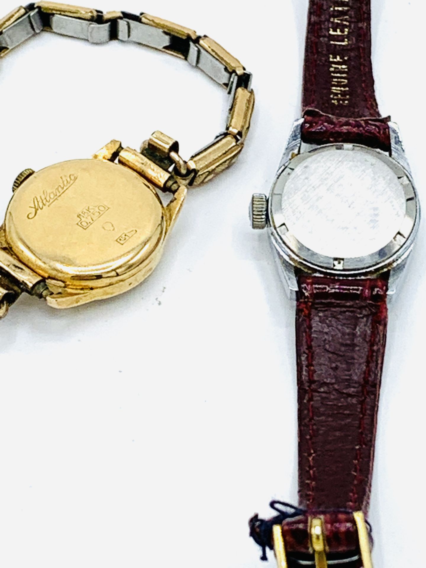 Atlantic' 18k gold cased wrist watch; 1930s 9ct gold cased wrist watch; 'Vertex' wrist watch - Image 10 of 10