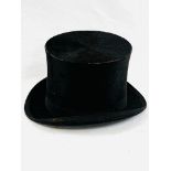 Black top hat by Christy's of London