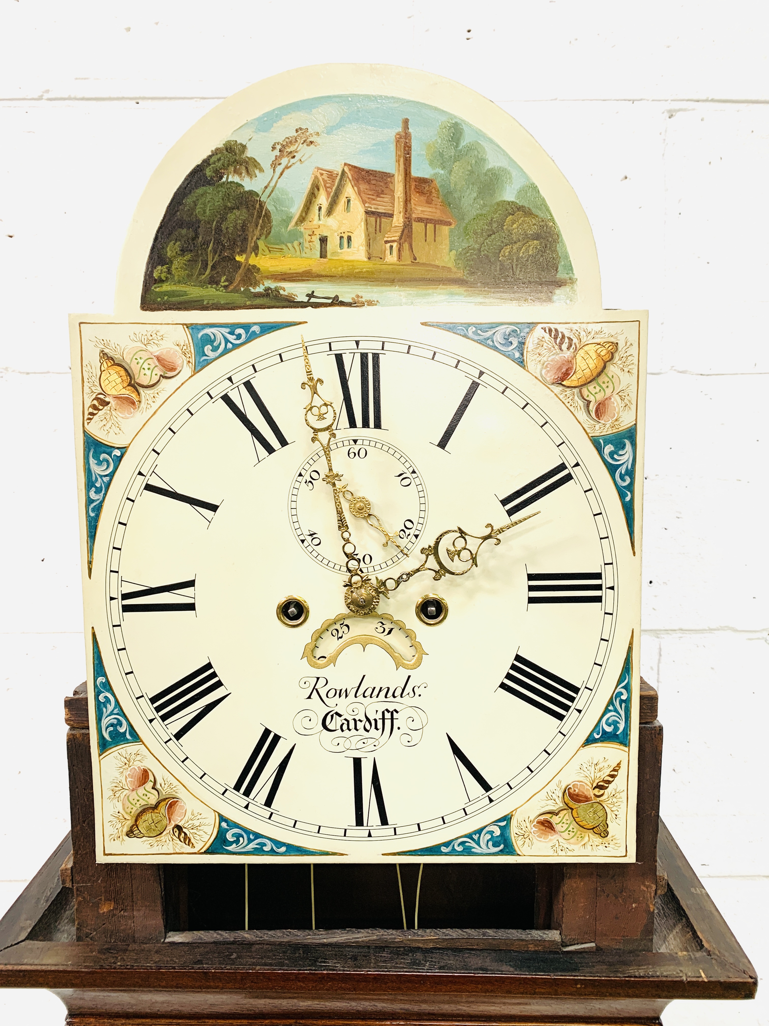 Banded inlaid mahogany long case clock - Image 2 of 8