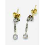 18ct gold and diamond drop earrings