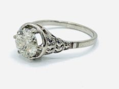 White gold diamond solitaire ring