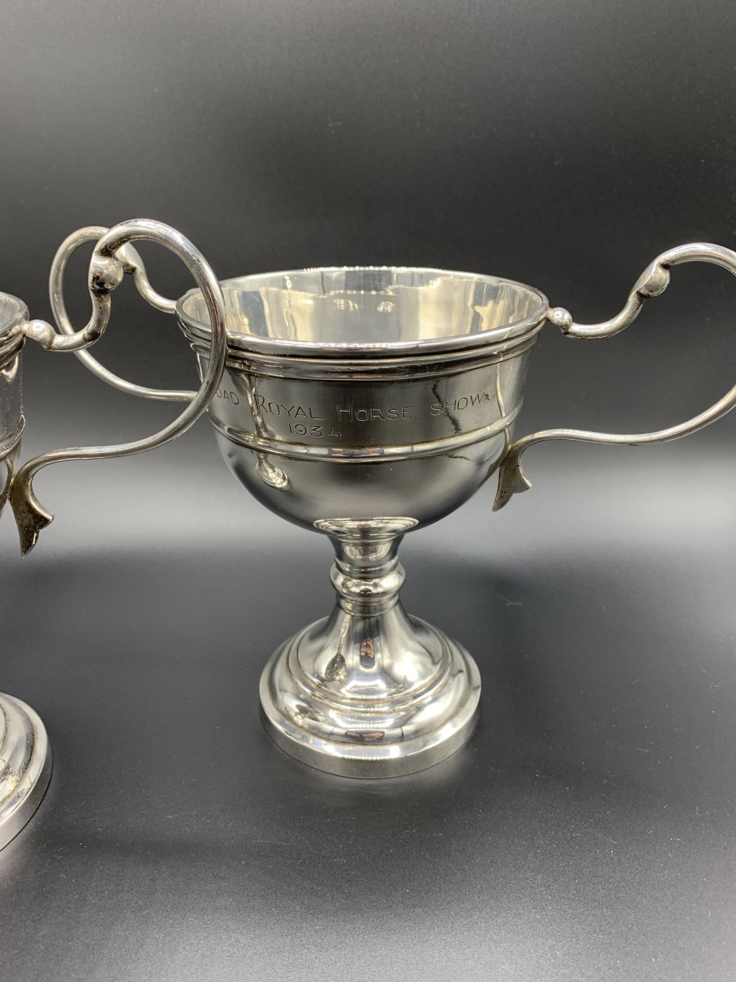 Two silver plate trophies both engraved "Baghdad Royal Horse Show 1934" - Image 3 of 6