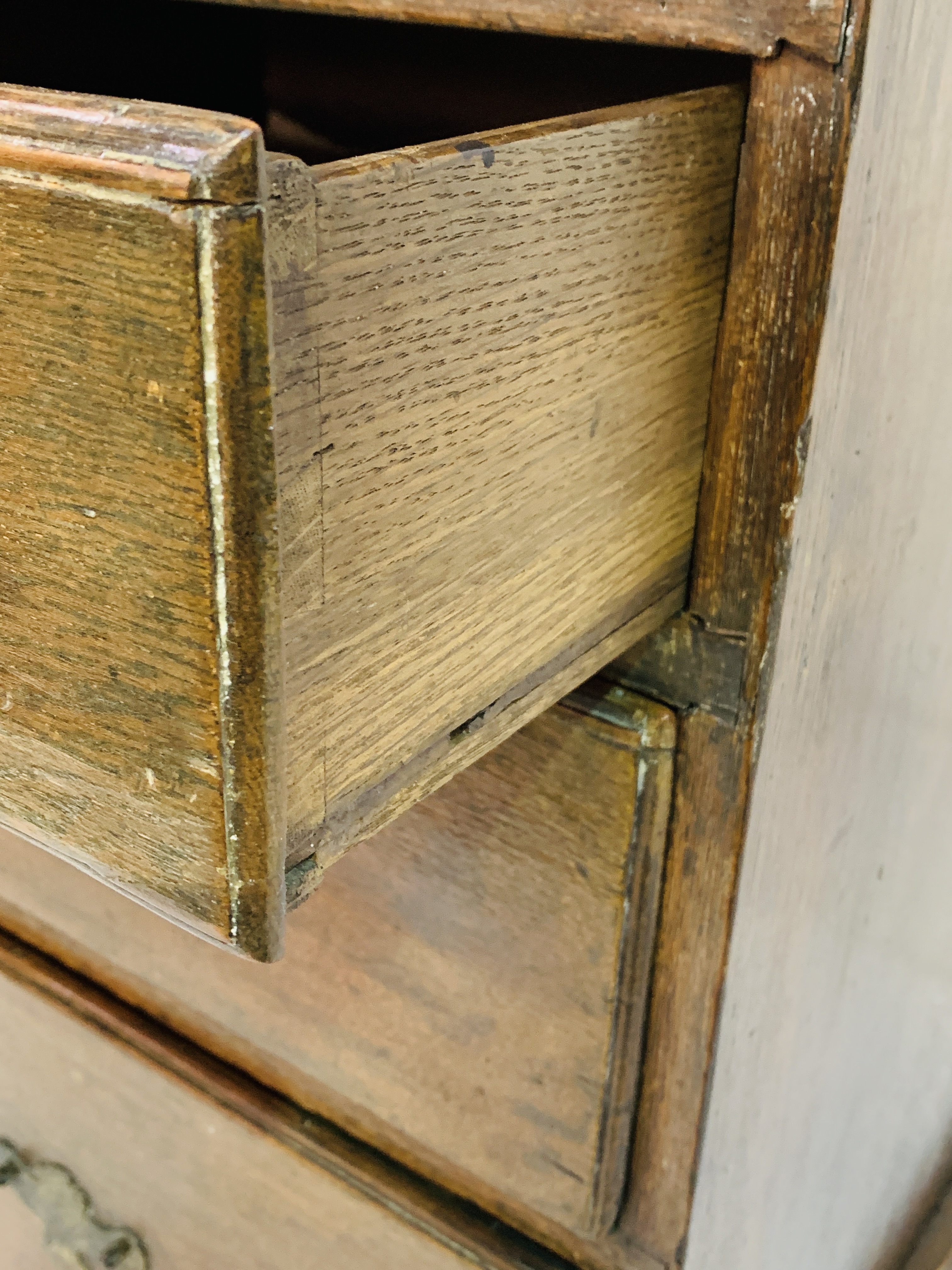 Georgian oak bureau - Image 5 of 6