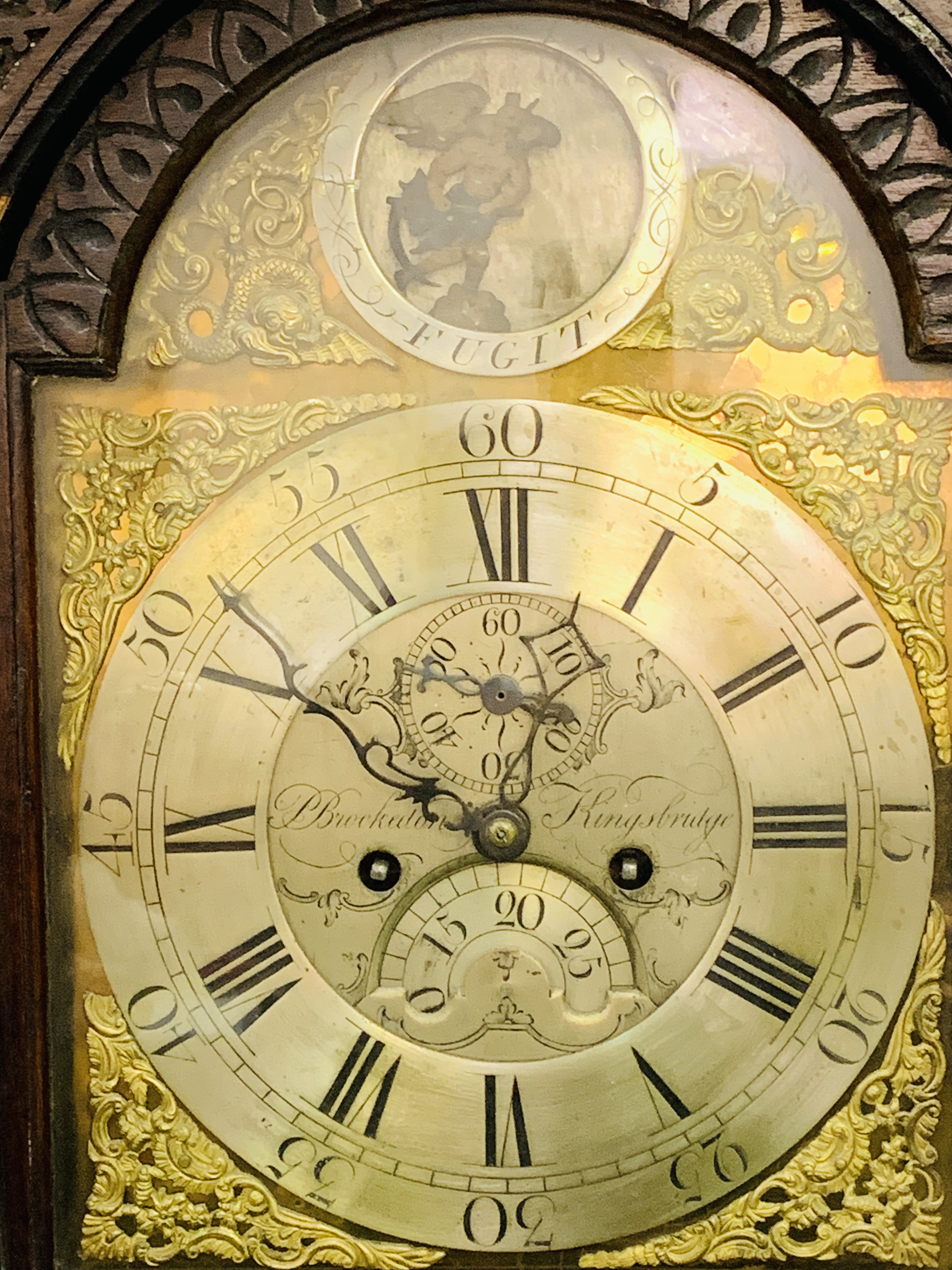 Heavily carved longcase clock - Image 11 of 20