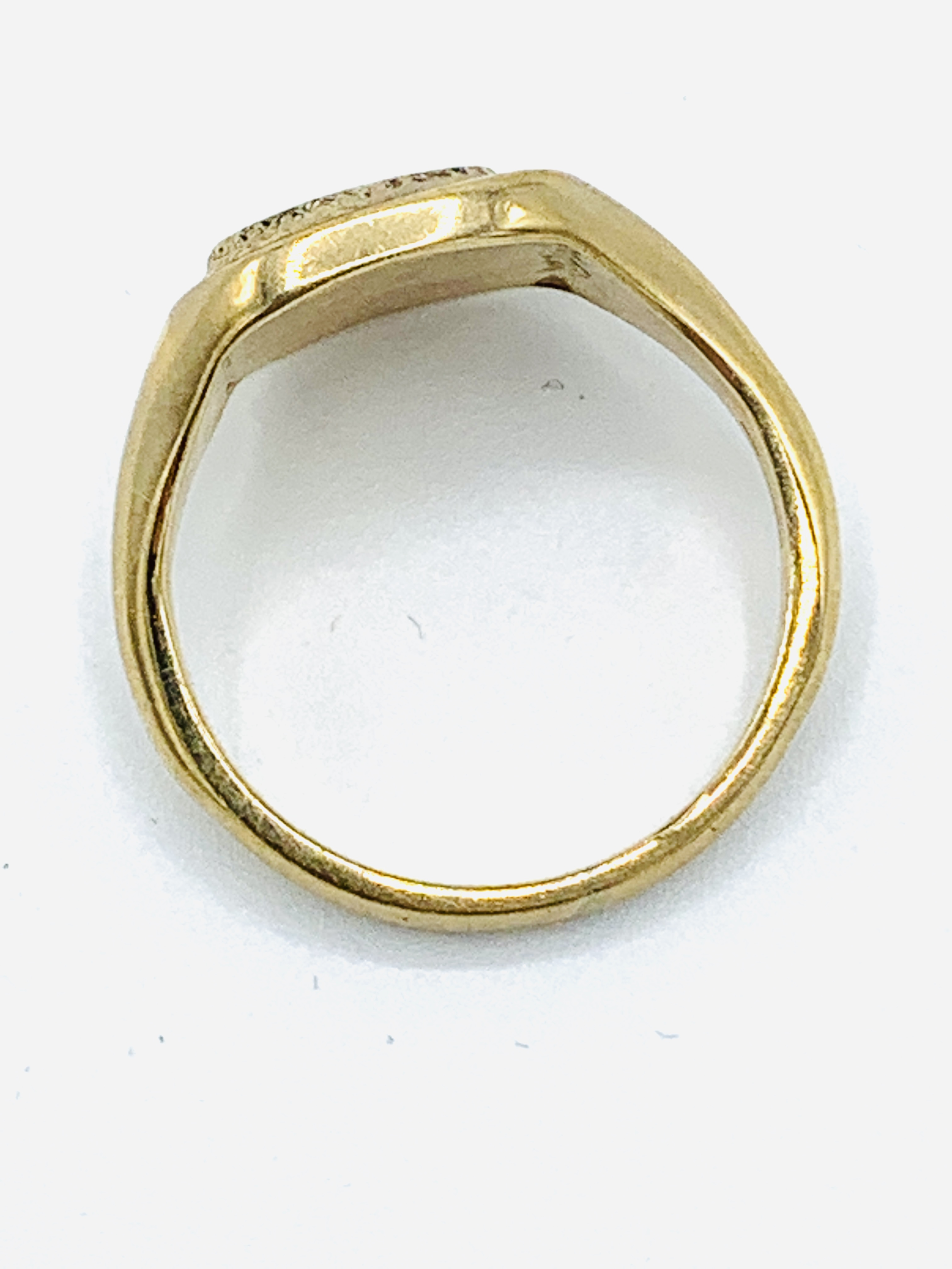 9ct gold signet ring, and a silver wedding band - Image 3 of 8