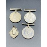 Two WWII 1939-1945 War Medals and a 1939-1945 The Defence Medal