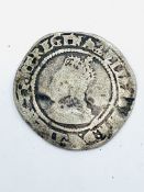 Elizabeth I silver sixpence, 1567..