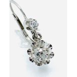 White gold diamond earrings