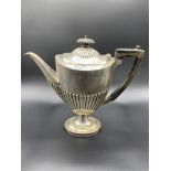 Silver coffee pot, hallmarked Sheffield 1904
