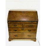 Georgian oak bureau