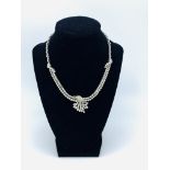 White gold diamond necklace