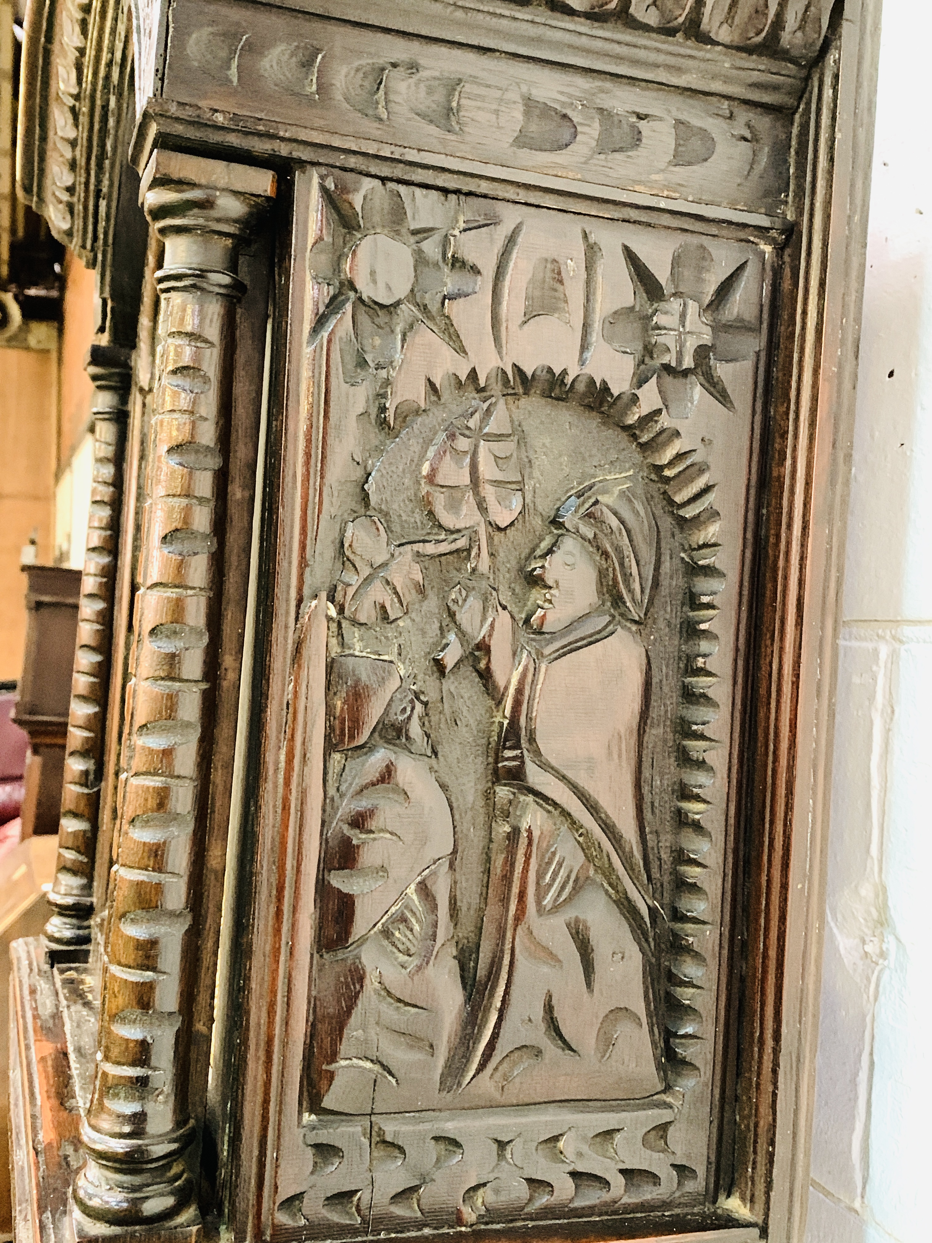 Heavily carved longcase clock - Image 9 of 20