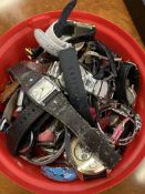 Two boxes of costume jewellery and watches