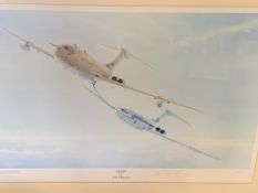 Framed and glazed limited edition print of VC10s