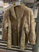 Light brown short fur coat