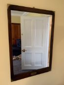 Two mahogany brass bound wall mirrors