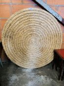 Straw circular archery target