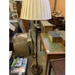 Standard lamp and three wooden table lamps