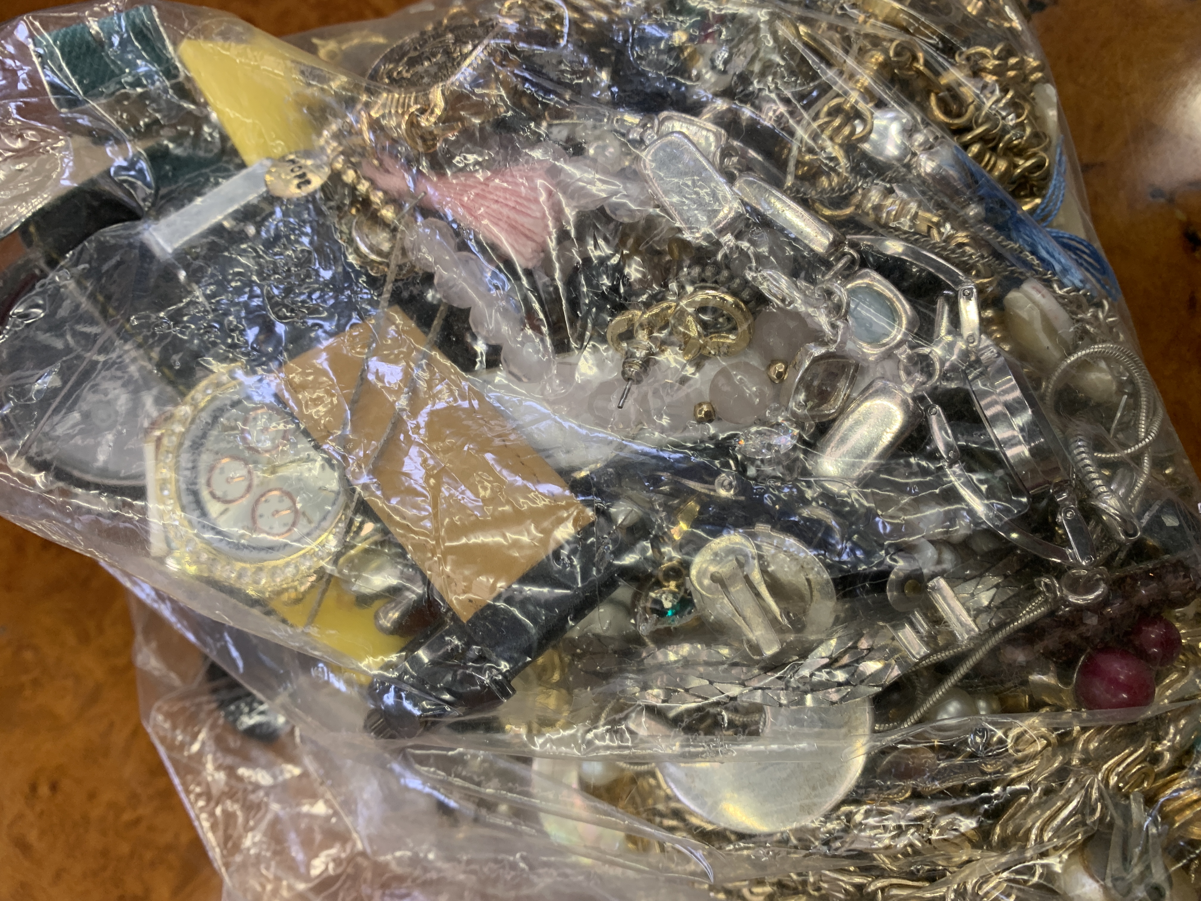 Three bags of costume jewellery and watches - Image 2 of 4