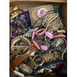 Box of various watches and jewellery