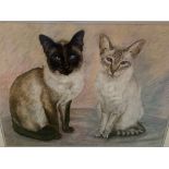 Four paintings of cats