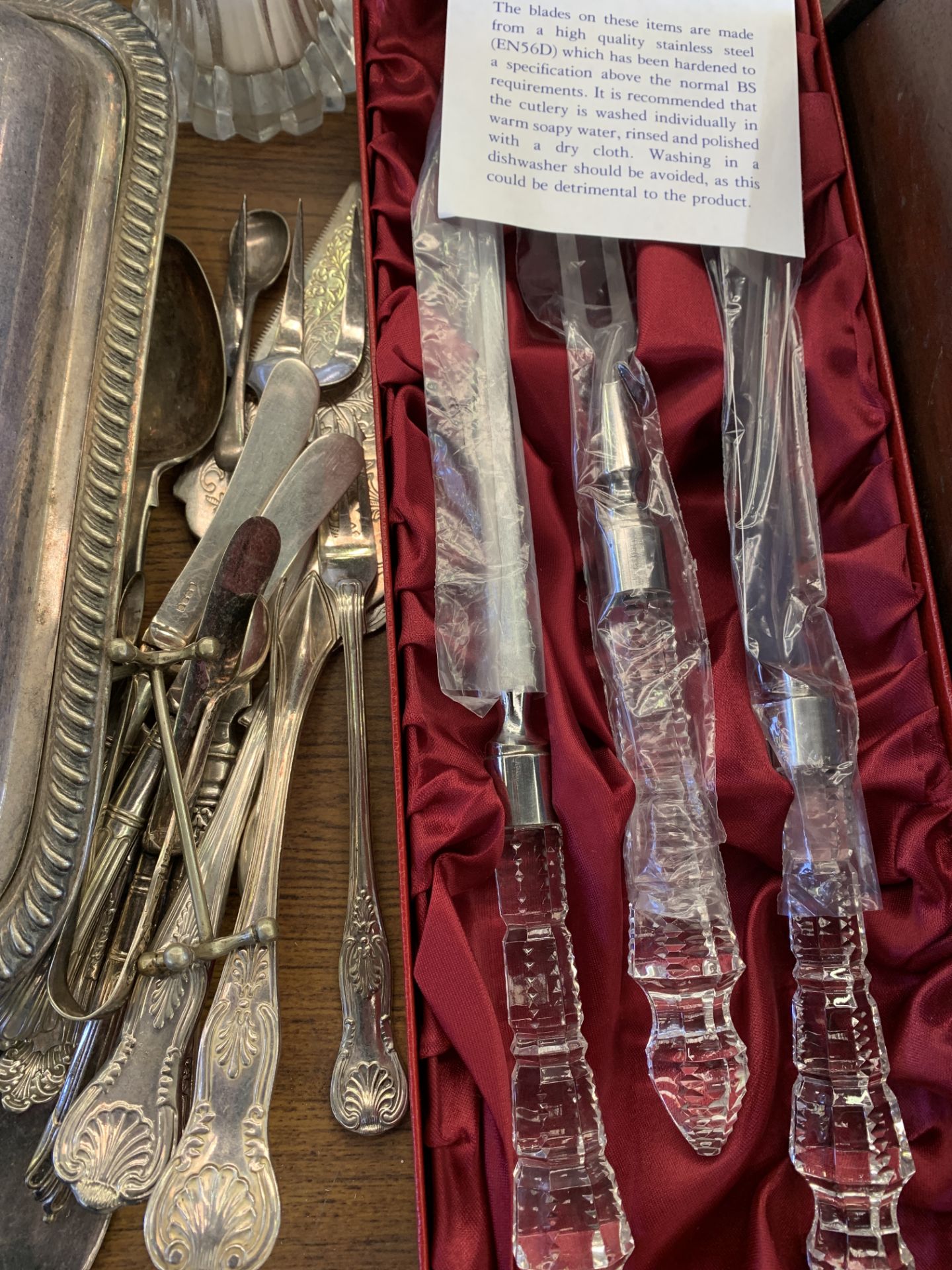 Quantity of silver plate, mainly cutlery, and other items. - Image 2 of 5