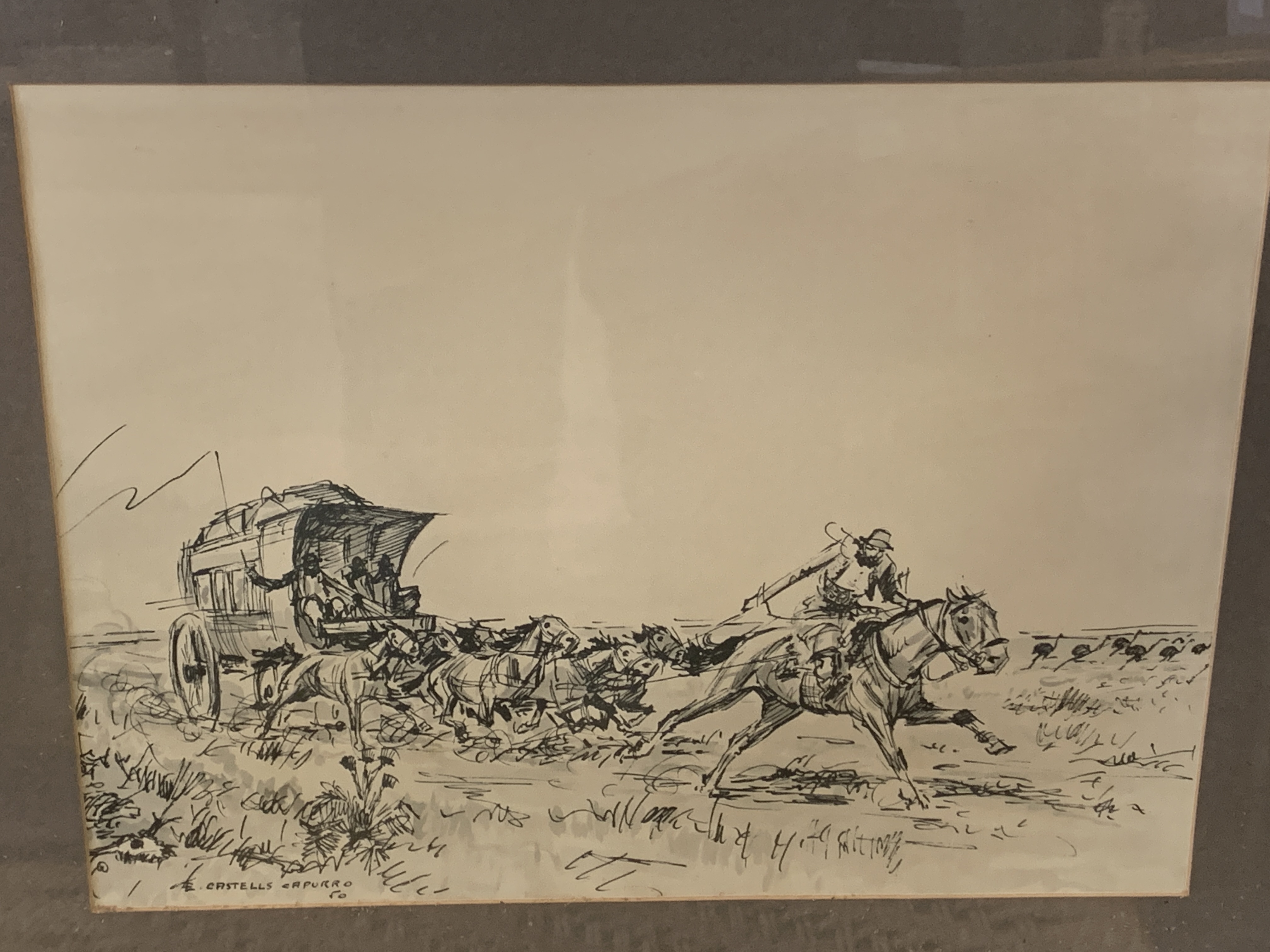 Six prints by E. Castells Capurro of scenes of Gauchos, and three other prints - Image 9 of 9