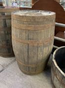 Coopered barrel. This item carries VAT.