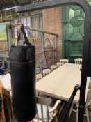 Mightymast Leisure Punchbags on substantial metal support.