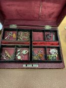 Three boxes of costume jewellery