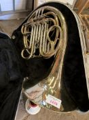 Vincent Bach French Horn in hard case.