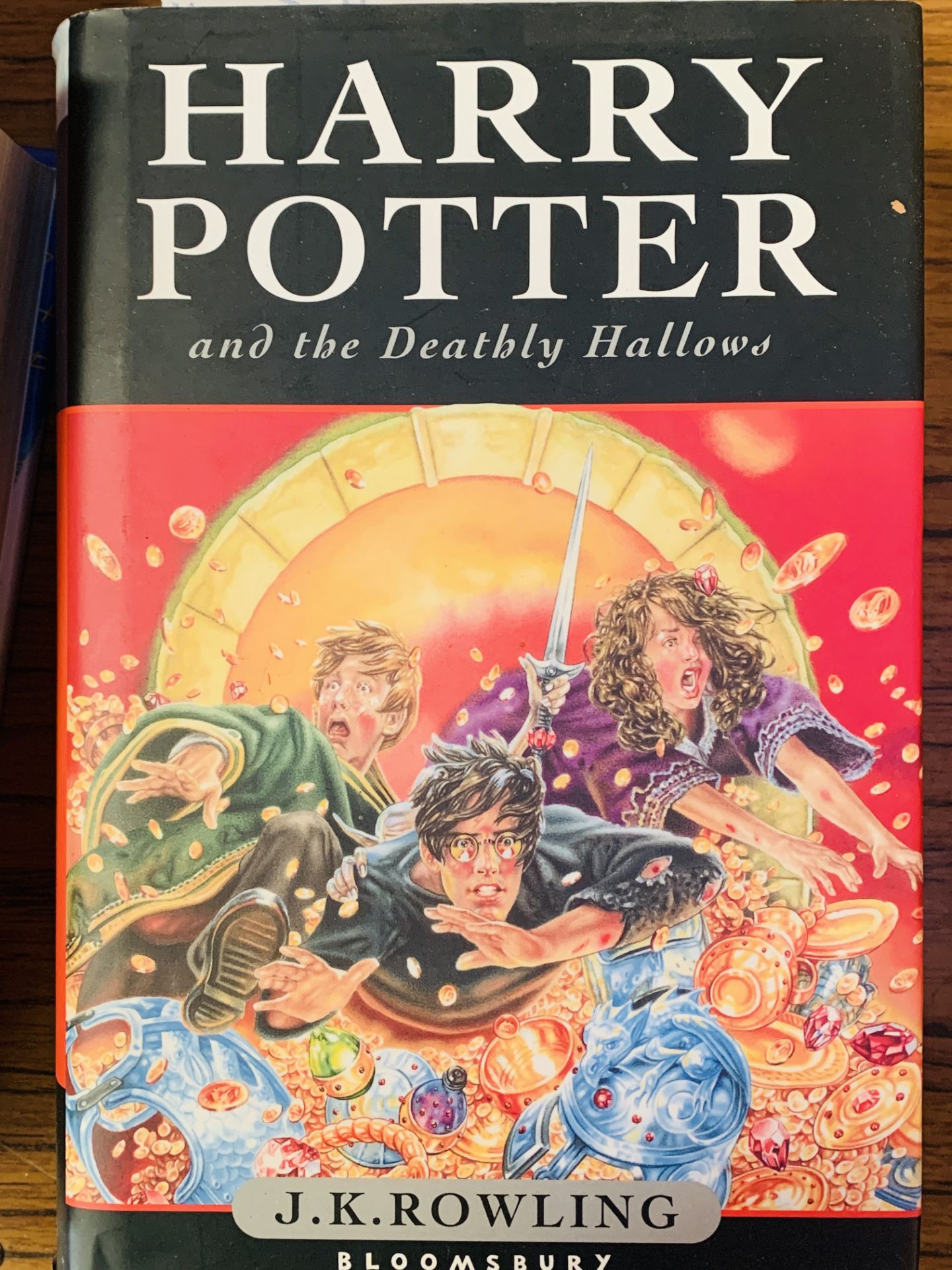Harry Potter and the Deathly Hallows, by J K Rowling, first Edition, hard back.