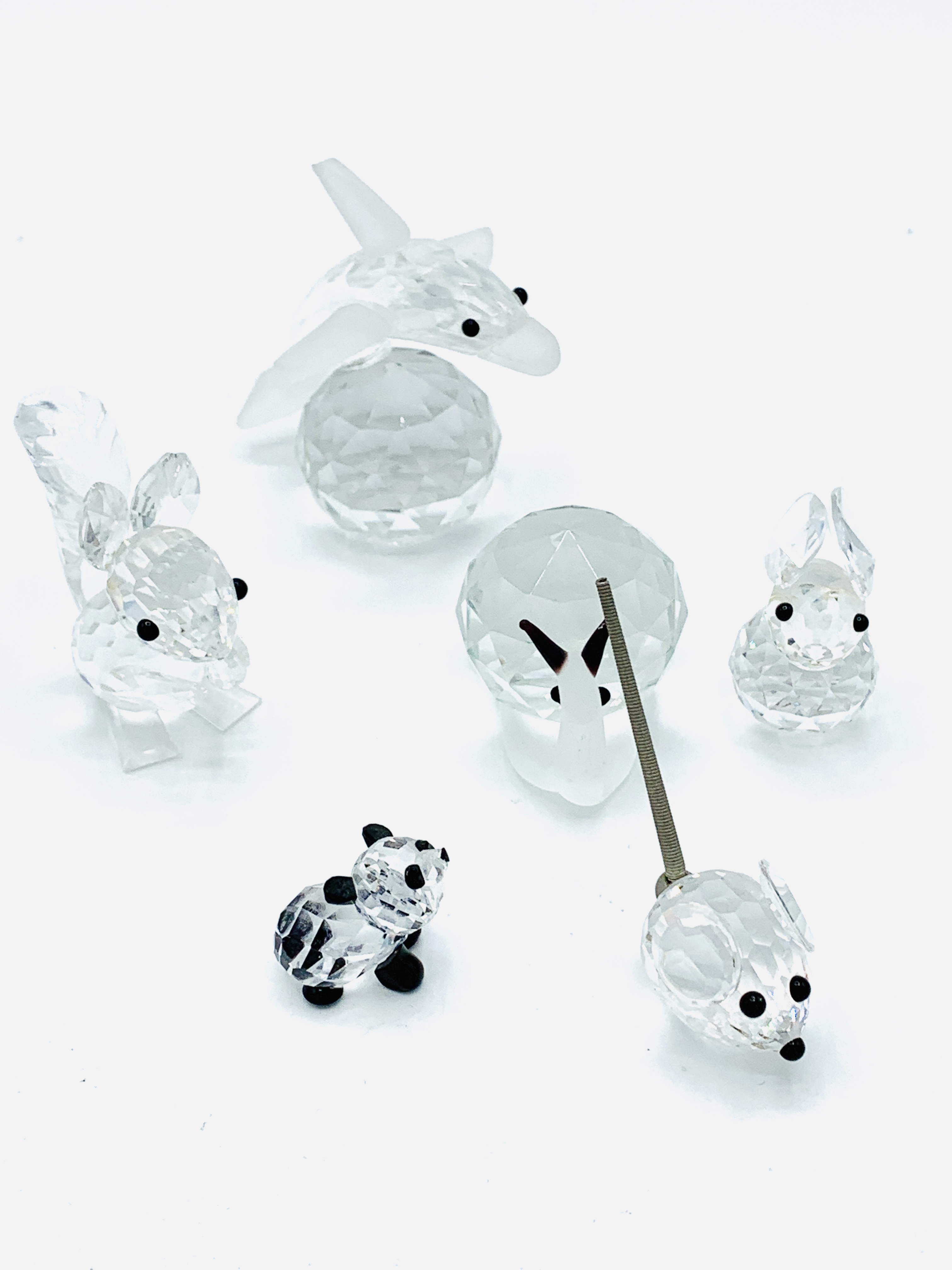 Six Swarovski crystal figures. - Image 2 of 2