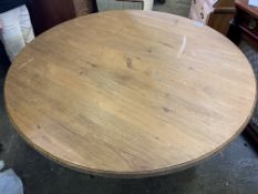 Pine circular tilt top table