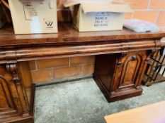 Victorian mahogany pedestal sideboard