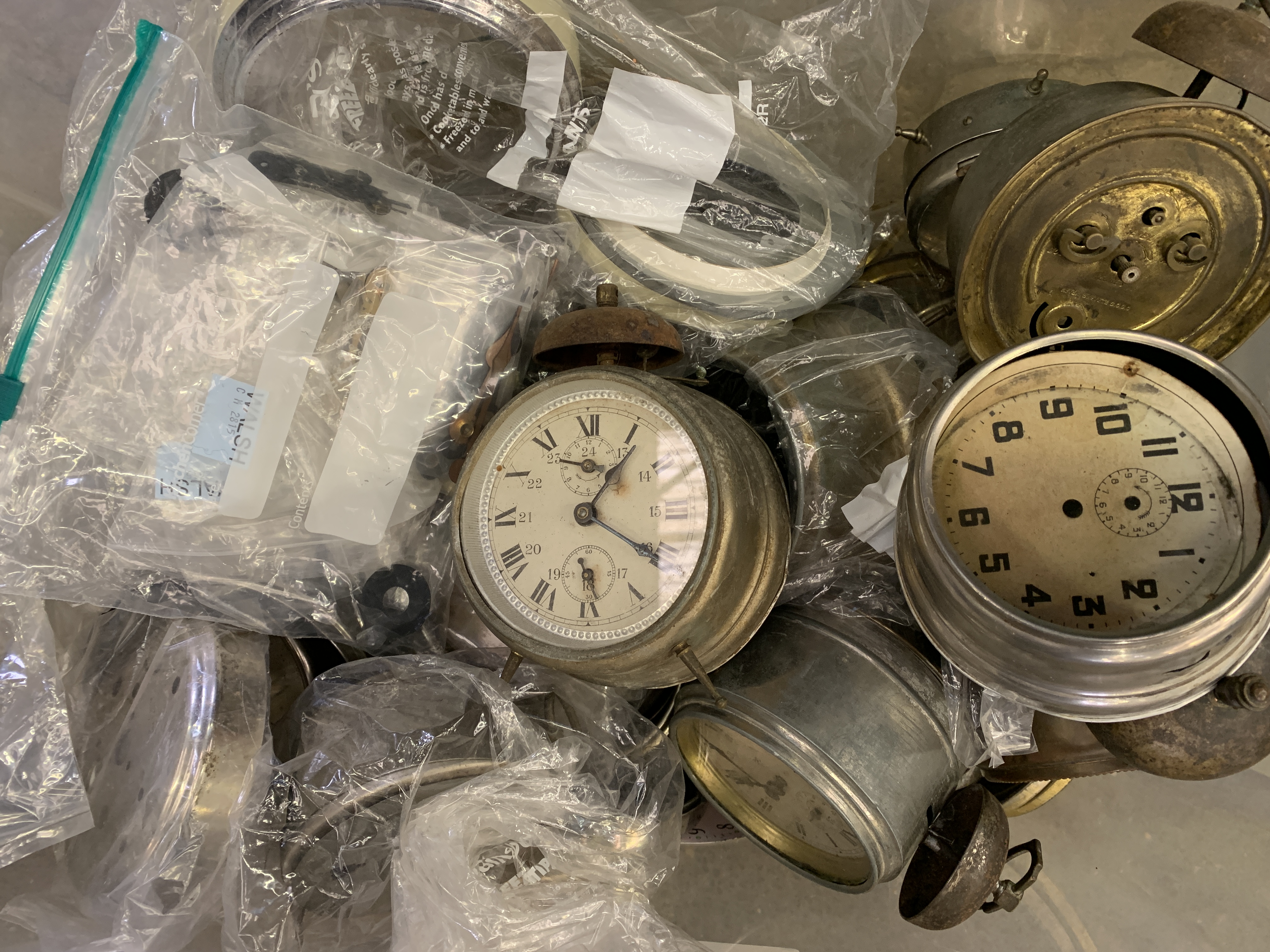A large quantity of clock accessories,