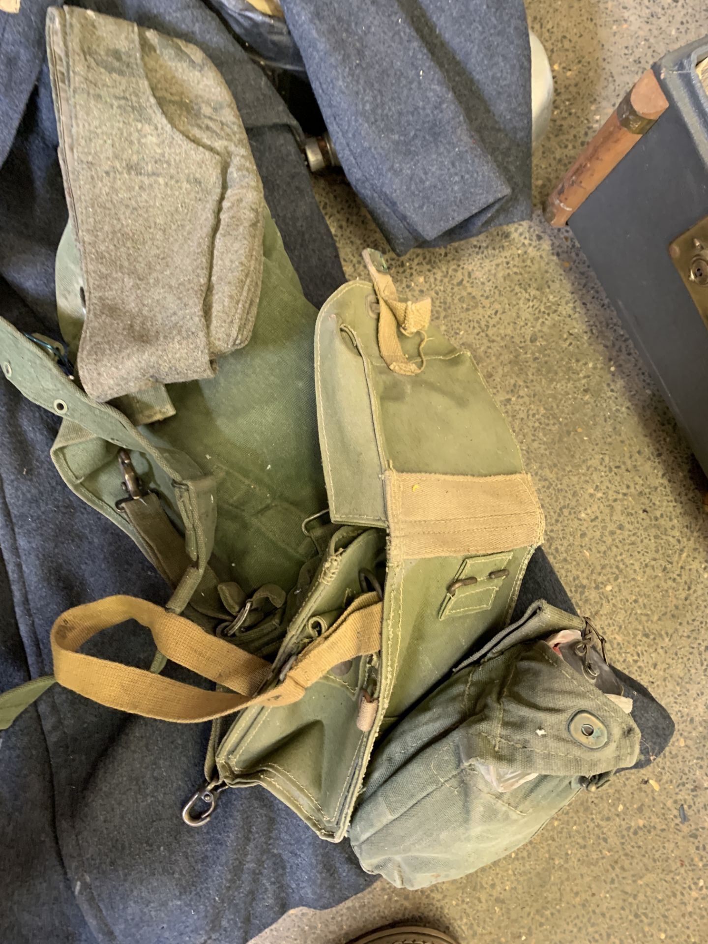 Trunk containing a grey Air Force coat and other military items - Image 2 of 7