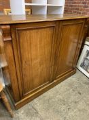 Mahogany two door bookcase