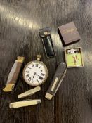 Pocket knives and a pocket watch