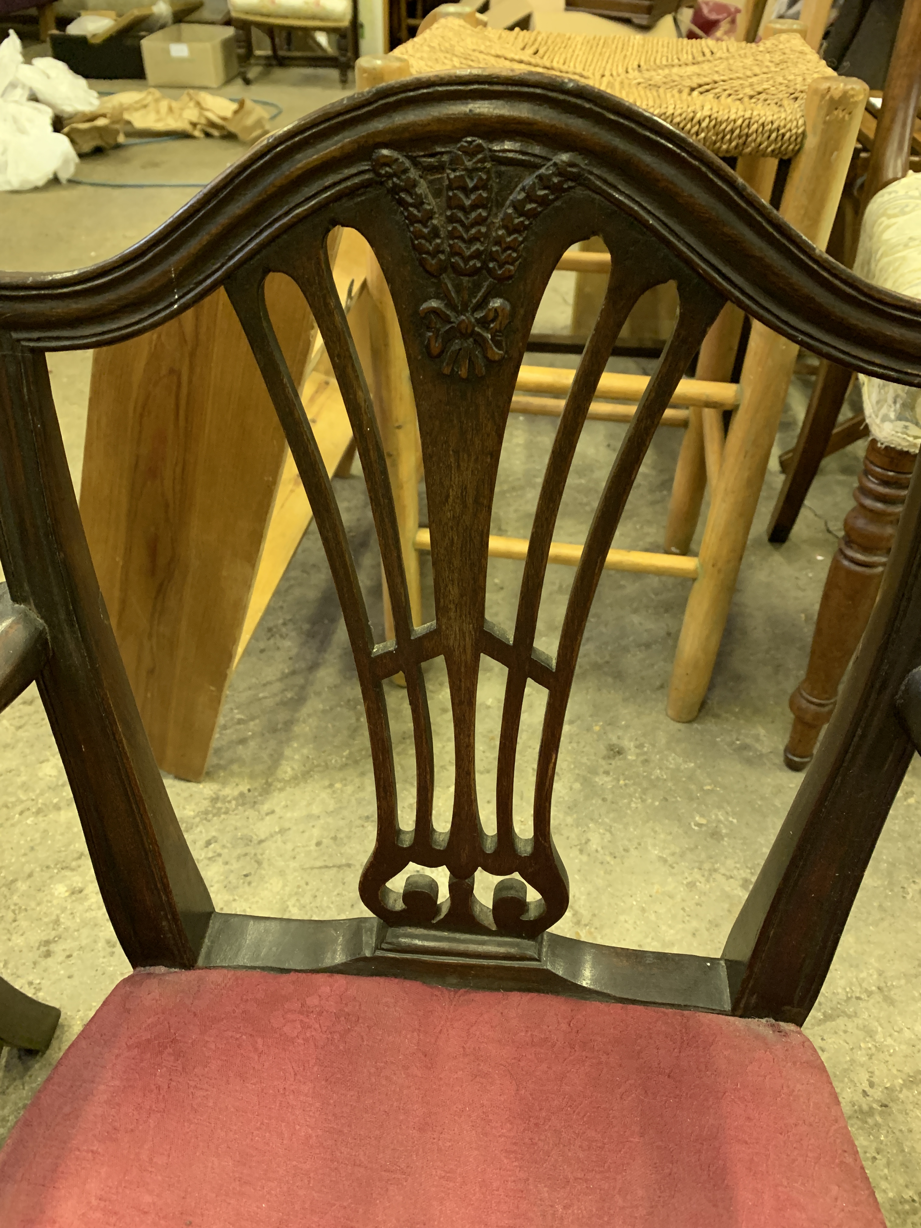 Pair of mahogany child's open elbow chairs - Image 3 of 5