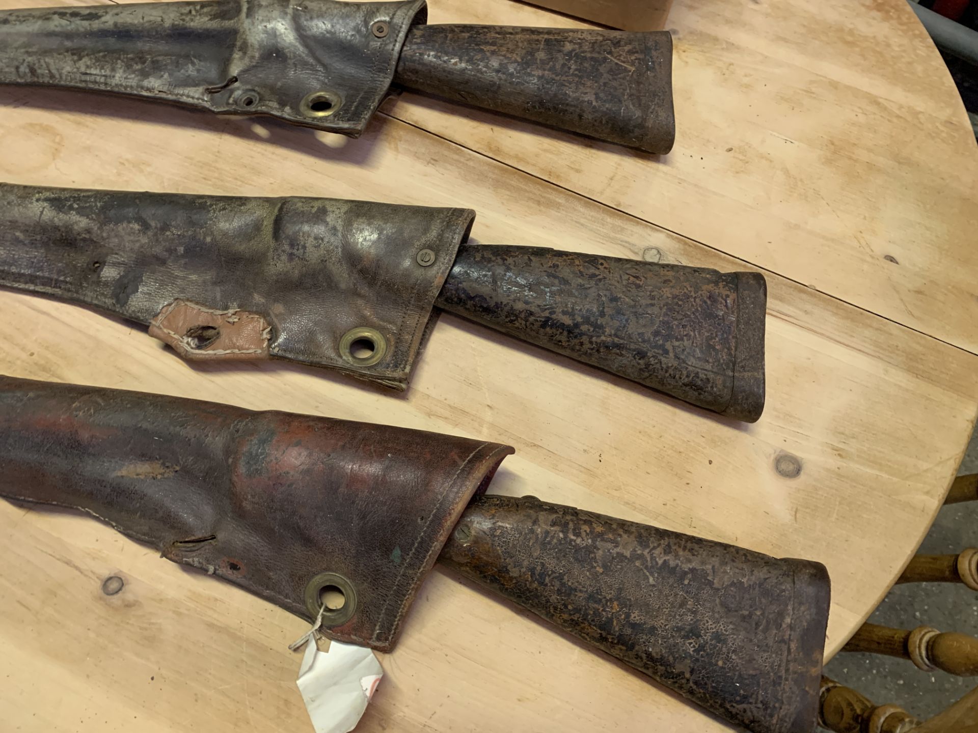 Three replica 'Wild West' style guns in leather holsters, originally from Billy Smart's Circus. - Image 3 of 3