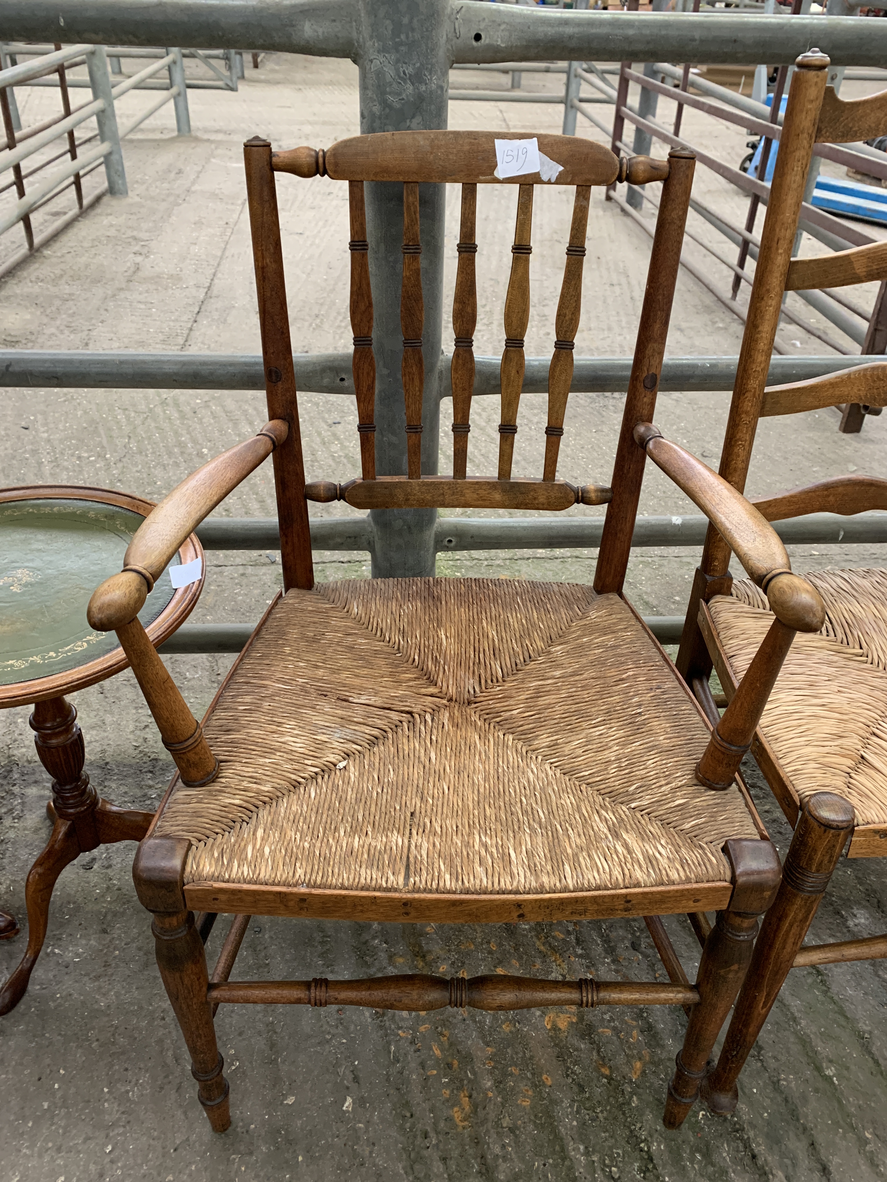 Two chairs; wine table; display stand and a folding cake stand. - Image 3 of 4