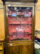 Mahogany corner display unit