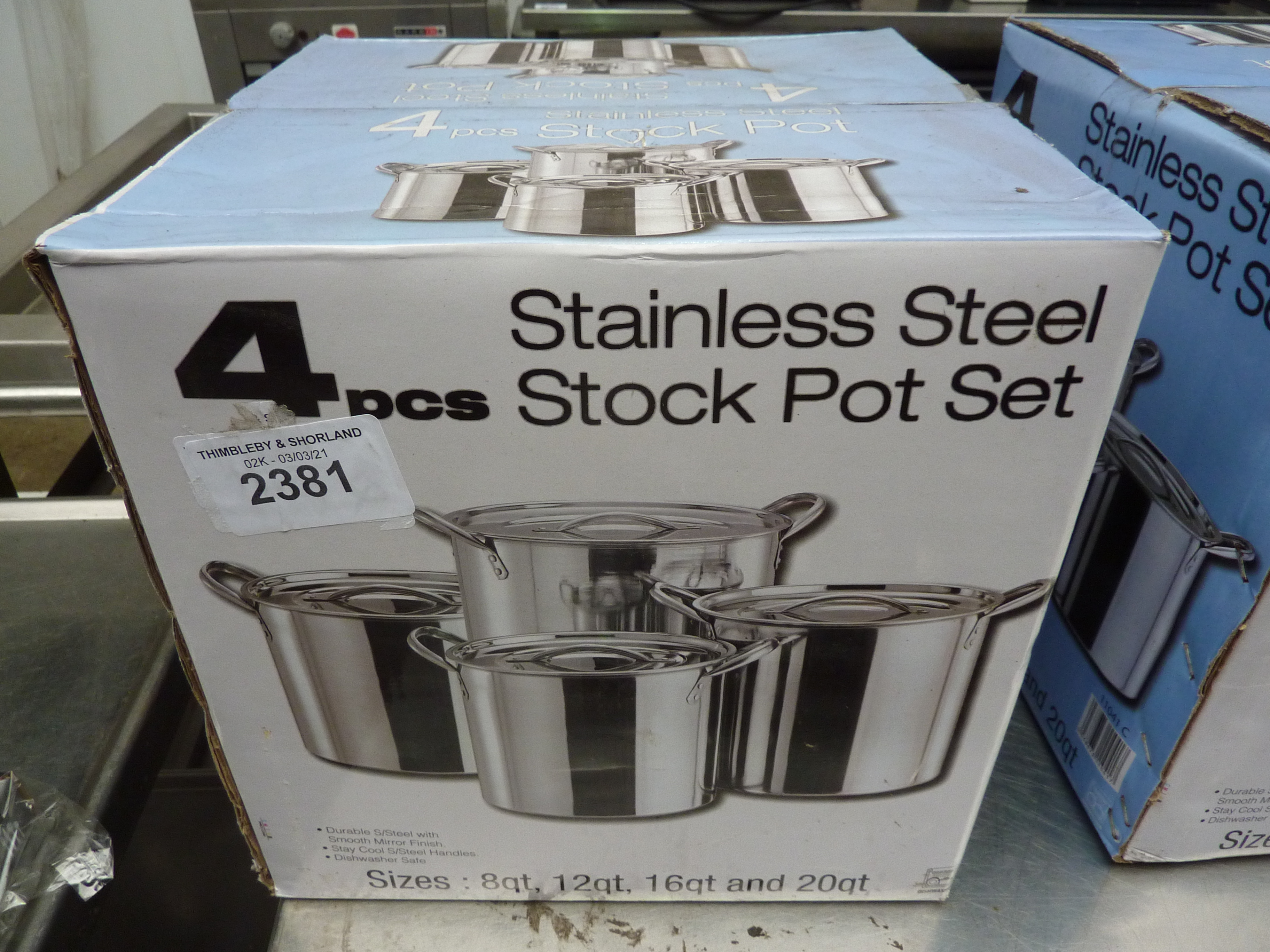 Stainless steel stock pot set